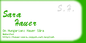 sara hauer business card