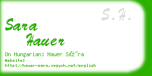 sara hauer business card